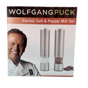 Wolfgang Puck Electric Salt & Pepper Mill Set NEW!